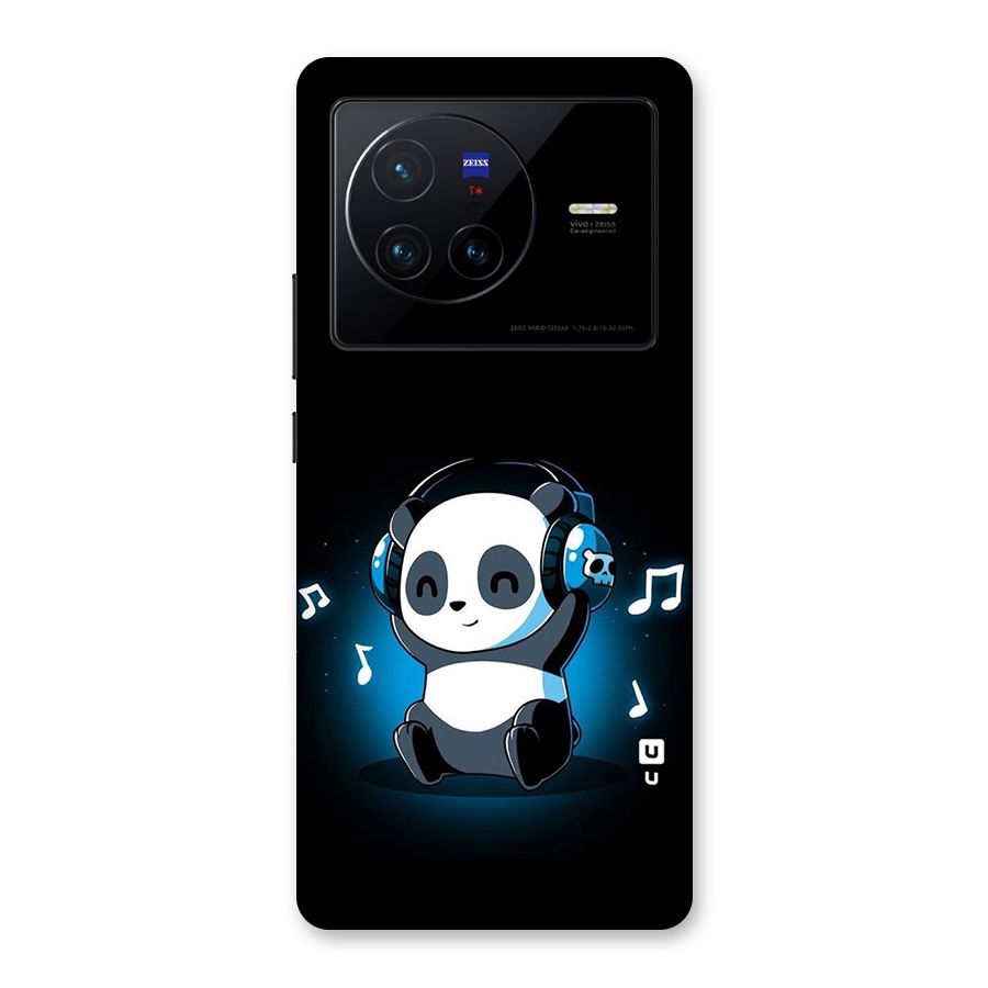 Adorable Panda Enjoying Music Back Case for Vivo X80