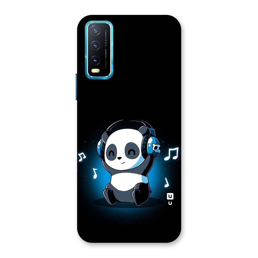 Adorable Panda Enjoying Music Back Case for Vivo Y20A