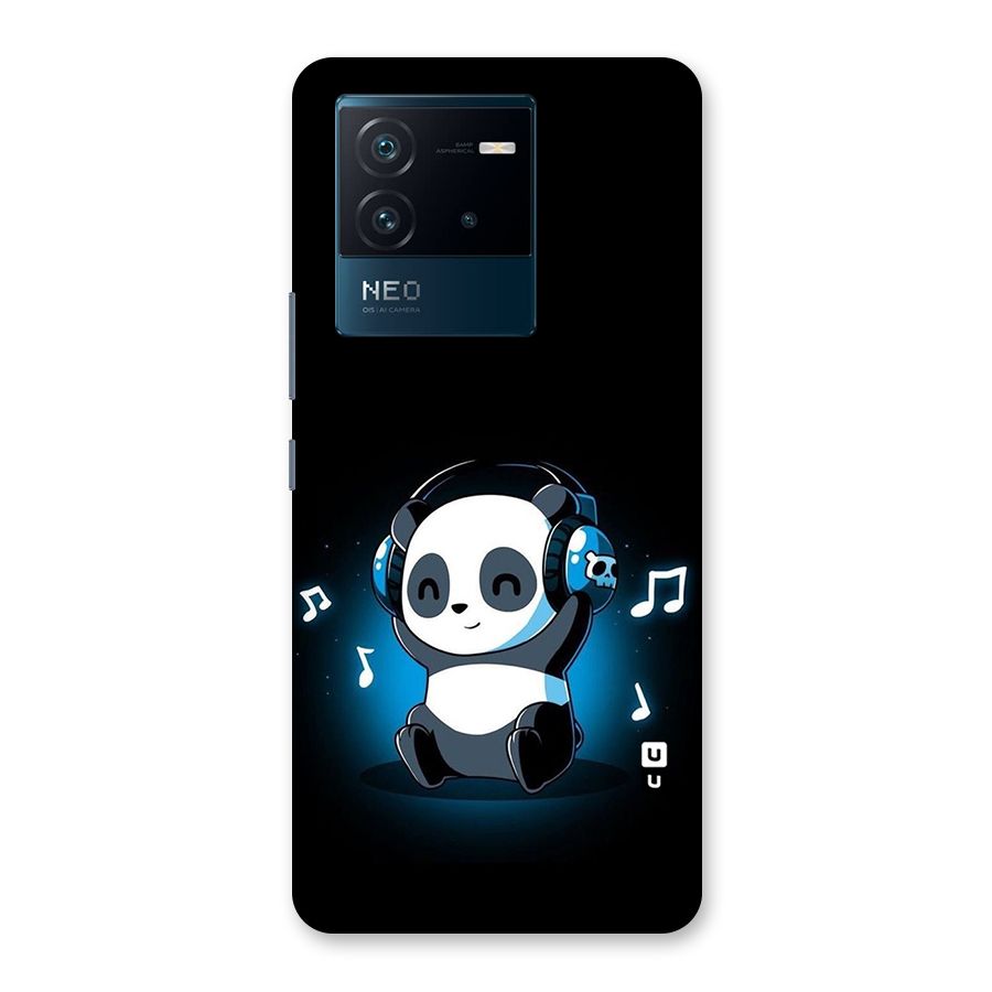 Adorable Panda Enjoying Music Back Case for Vivo iQOO Neo 6 5G