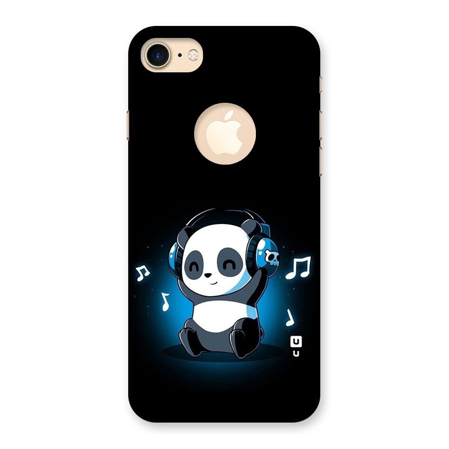 Adorable Panda Enjoying Music Back Case for iPhone 7 Logo Cut