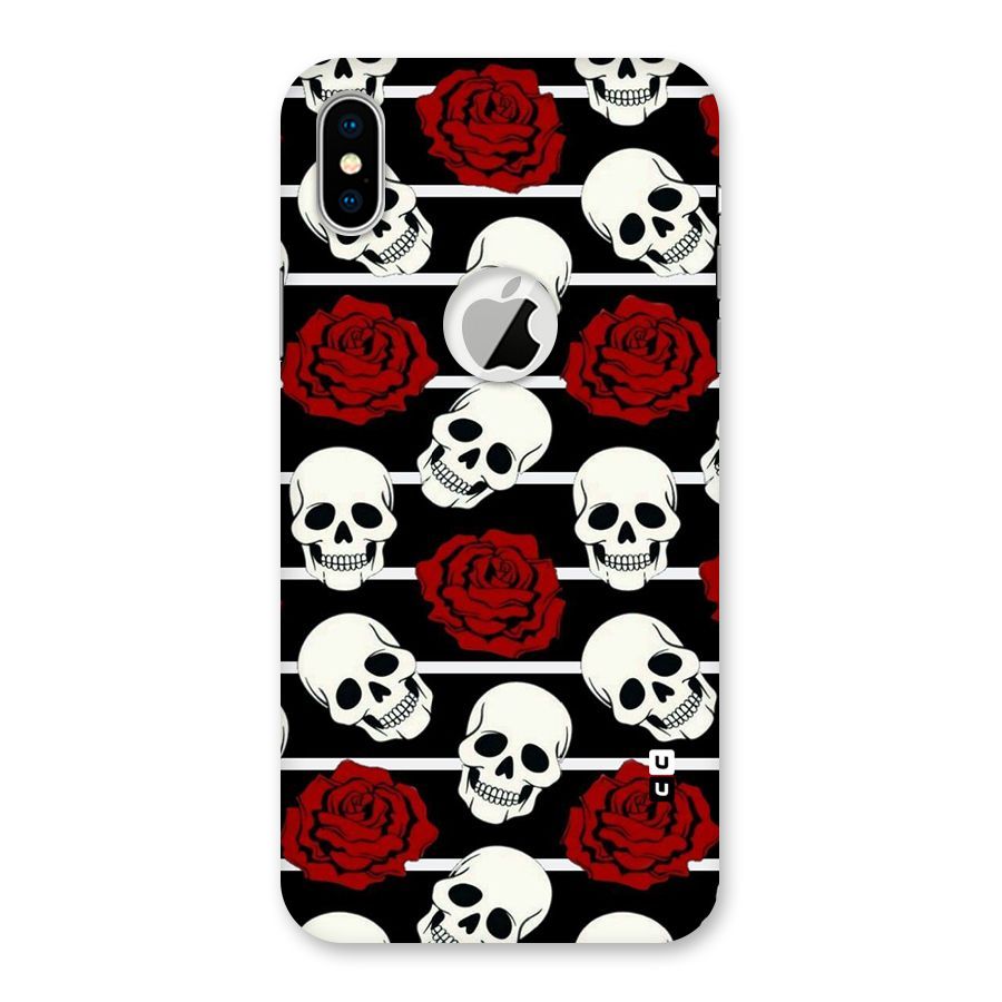 Adorable Skulls Back Case for iPhone X Logo Cut