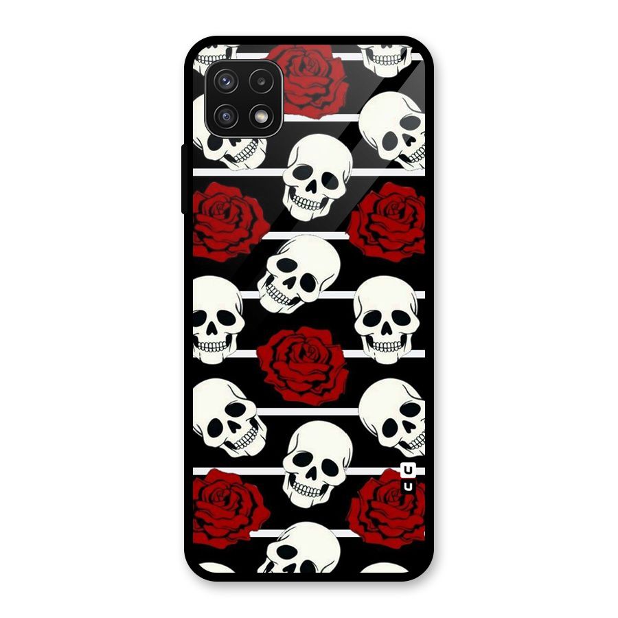 Adorable Skulls Glass Back Case for Galaxy A22 5G