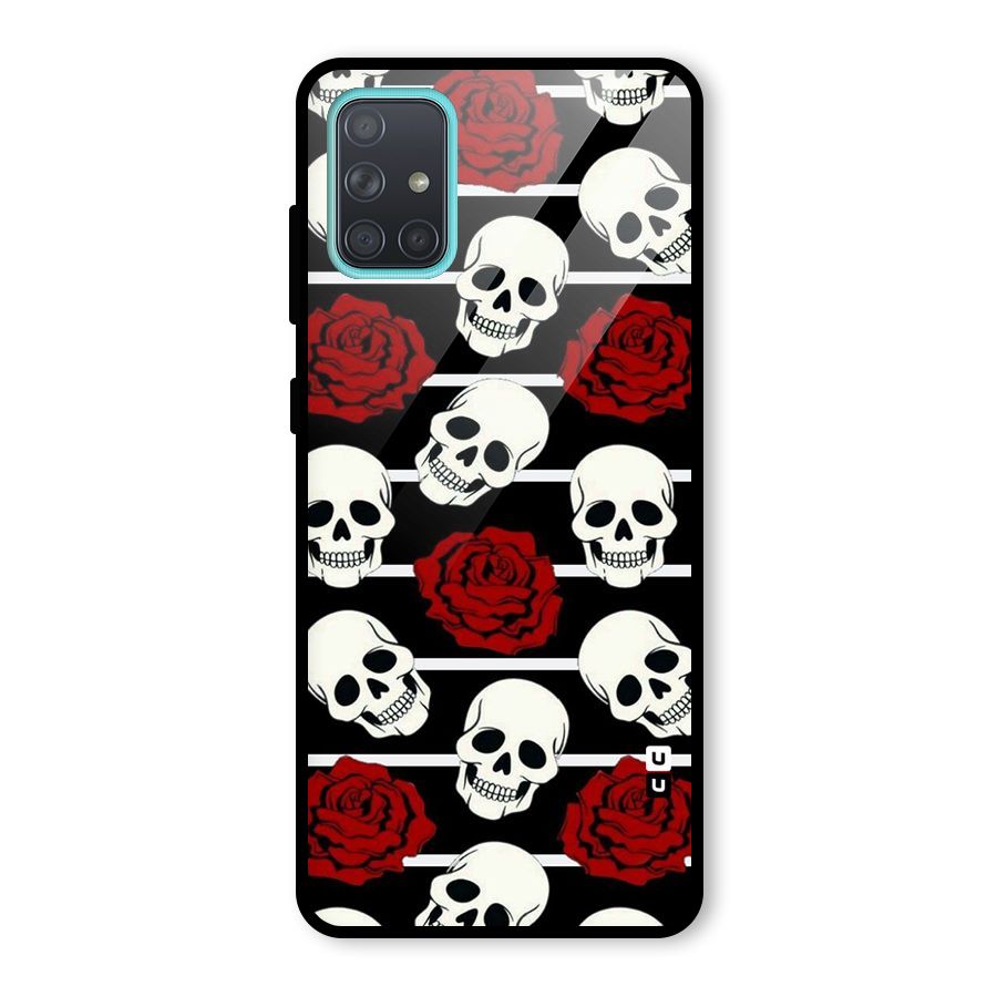 Adorable Skulls Glass Back Case for Galaxy A71