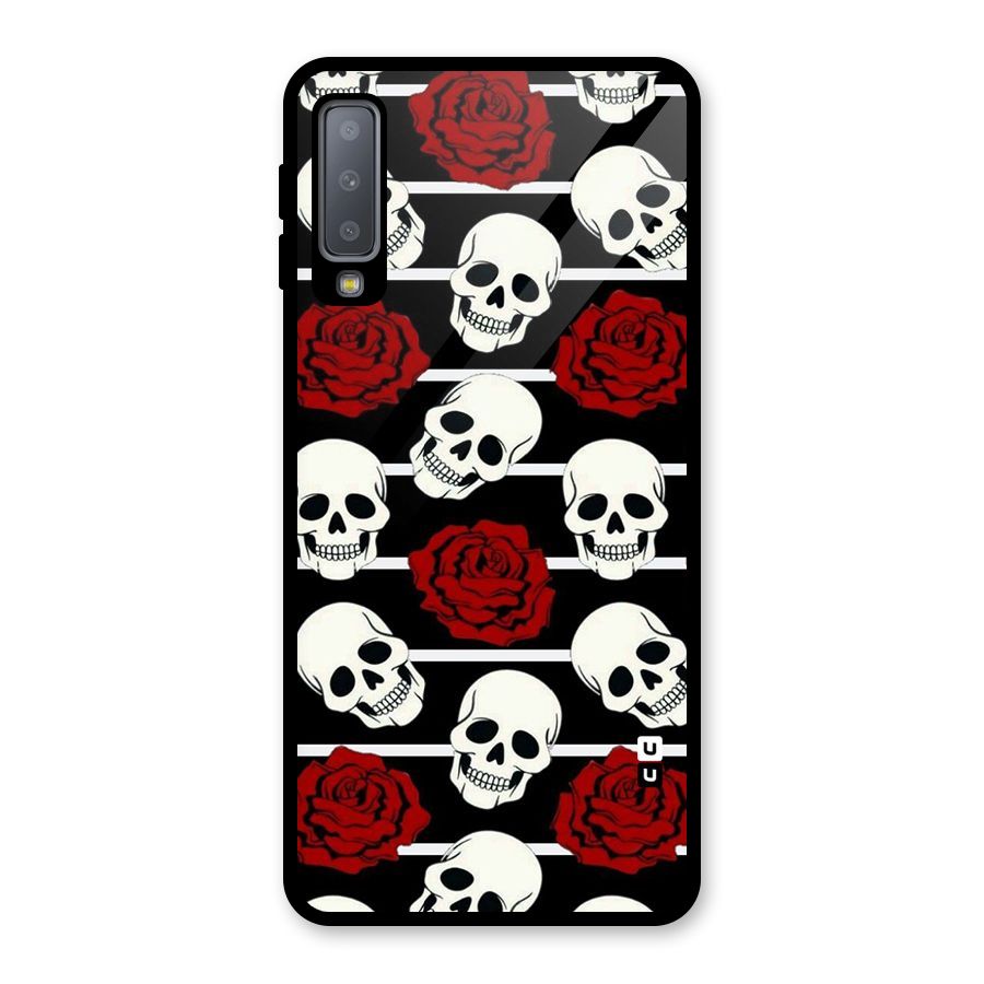 Adorable Skulls Glass Back Case for Galaxy A7 (2018)