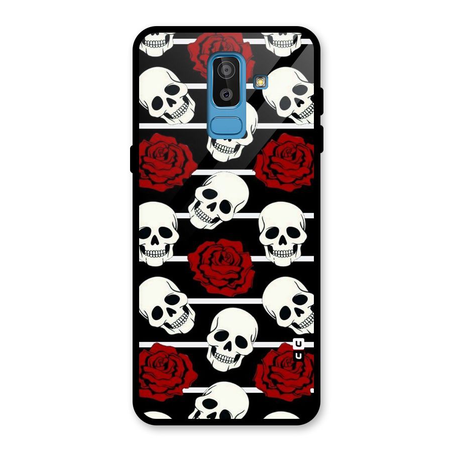 Adorable Skulls Glass Back Case for Galaxy J8