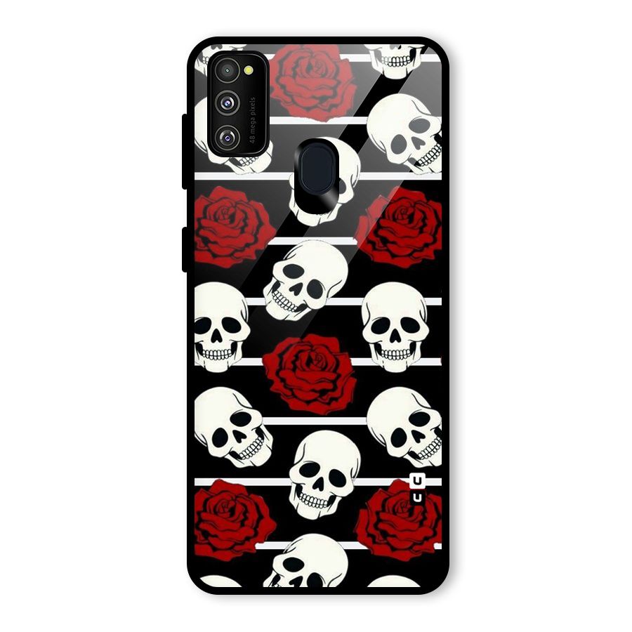 Adorable Skulls Glass Back Case for Galaxy M30s