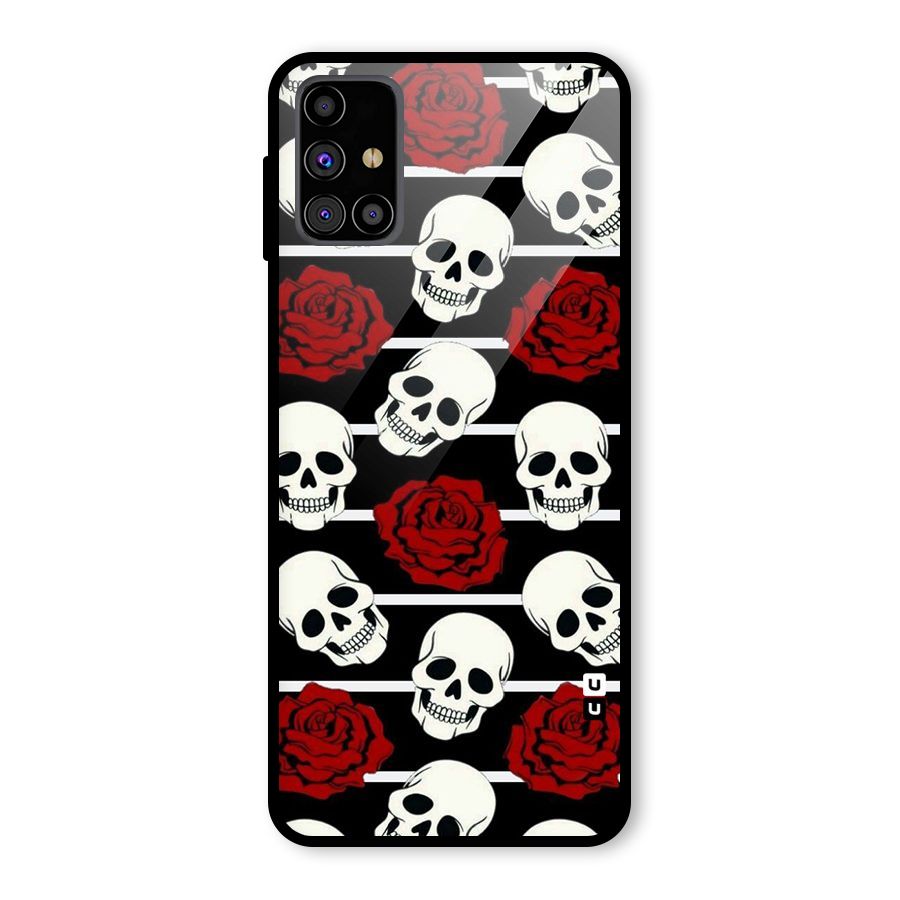 Adorable Skulls Glass Back Case for Galaxy M31s