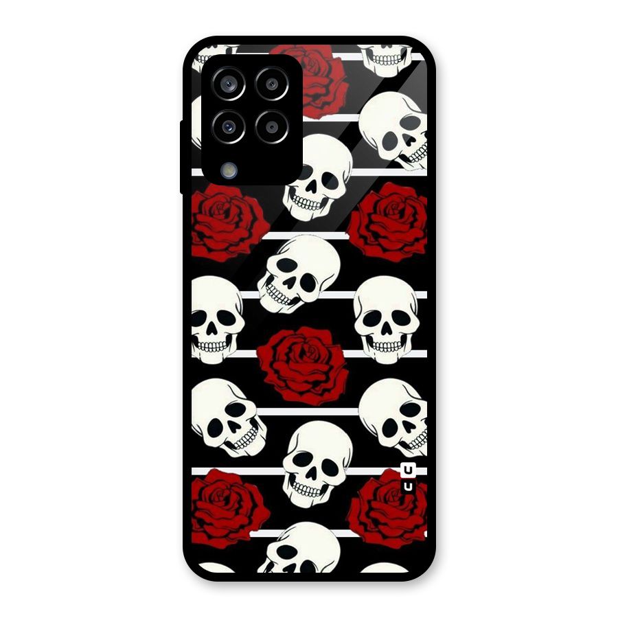 Adorable Skulls Glass Back Case for Galaxy M33