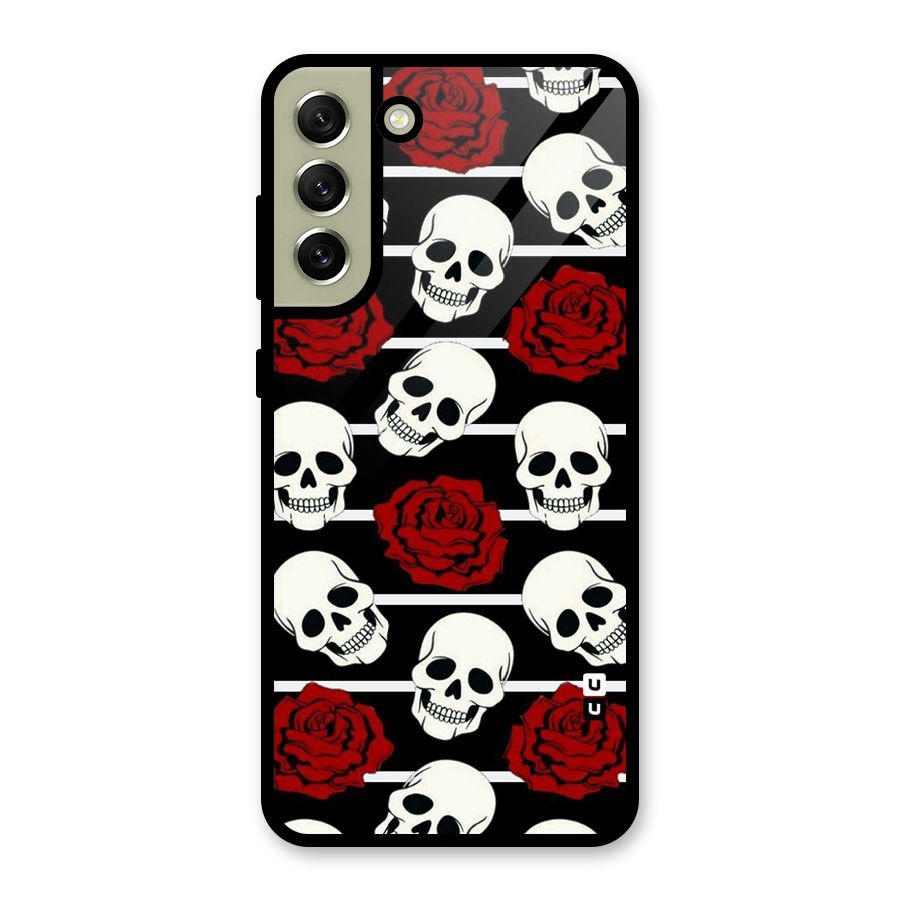 Adorable Skulls Glass Back Case for Galaxy S21 FE 5G