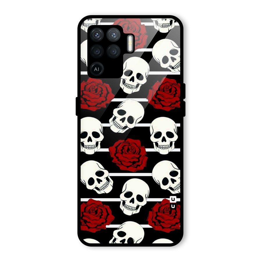 Adorable Skulls Glass Back Case for Oppo F19 Pro