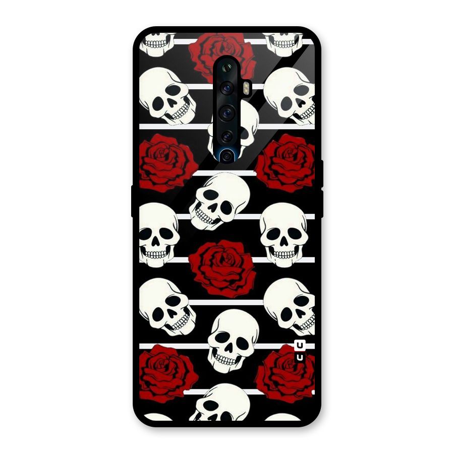 Adorable Skulls Glass Back Case for Oppo Reno2 F