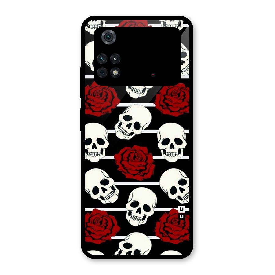 Adorable Skulls Glass Back Case for Poco M4 Pro 4G