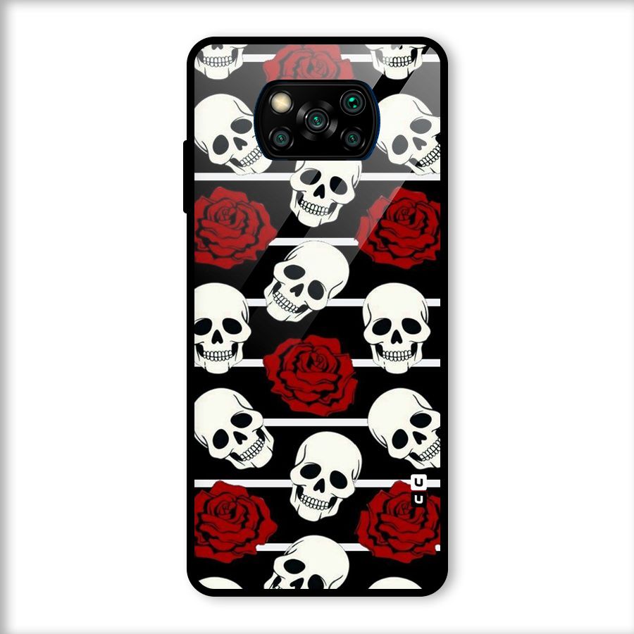 Adorable Skulls Glass Back Case for Poco X3