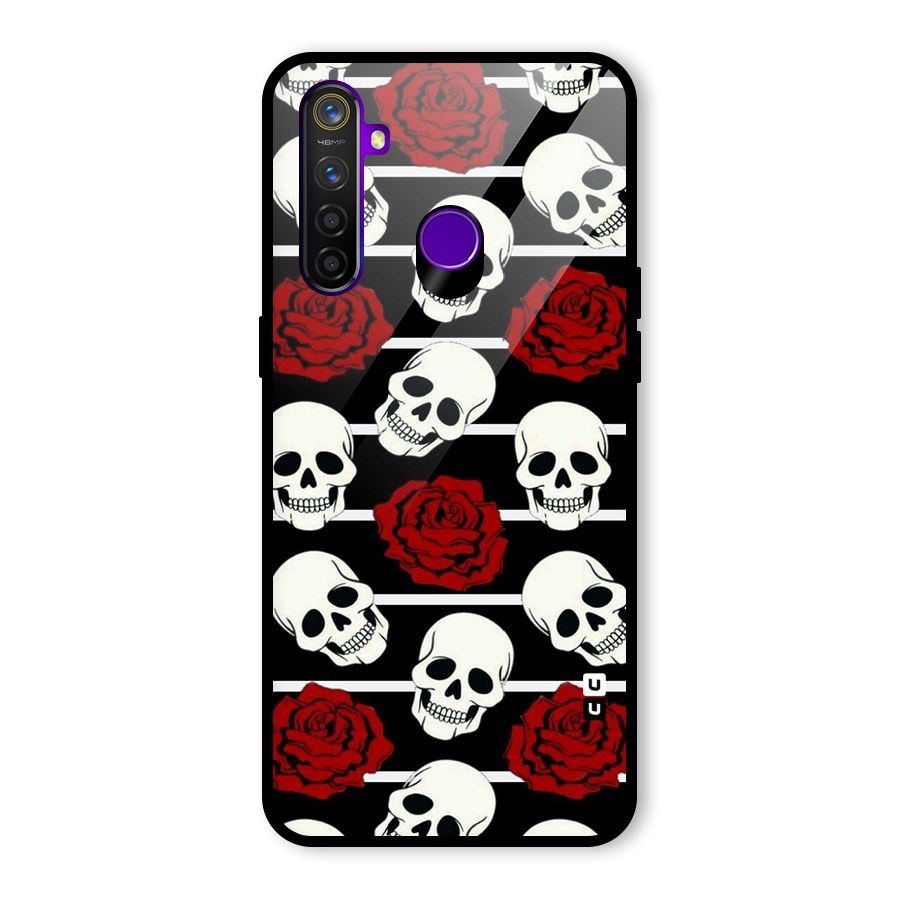 Adorable Skulls Glass Back Case for Realme 5 Pro
