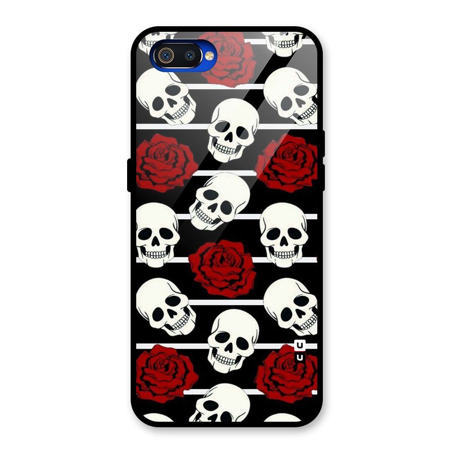 Adorable Skulls Glass Back Case for Realme C2