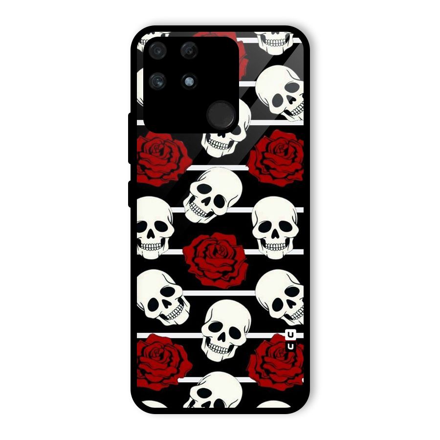 Adorable Skulls Glass Back Case for Realme Narzo 50A