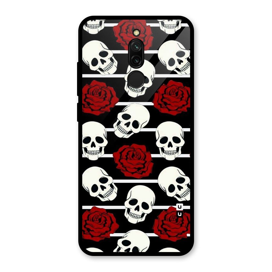 Adorable Skulls Glass Back Case for Redmi 8