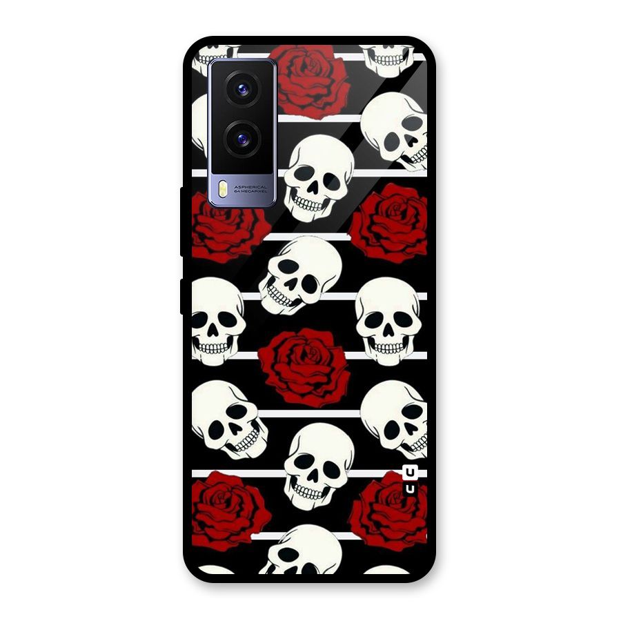 Adorable Skulls Glass Back Case for Vivo V21e 5G