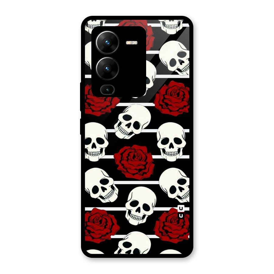 Adorable Skulls Glass Back Case for Vivo V25 Pro
