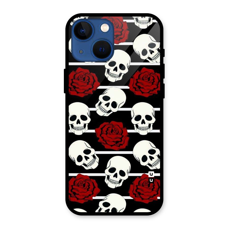 Adorable Skulls Glass Back Case for iPhone 13 Mini