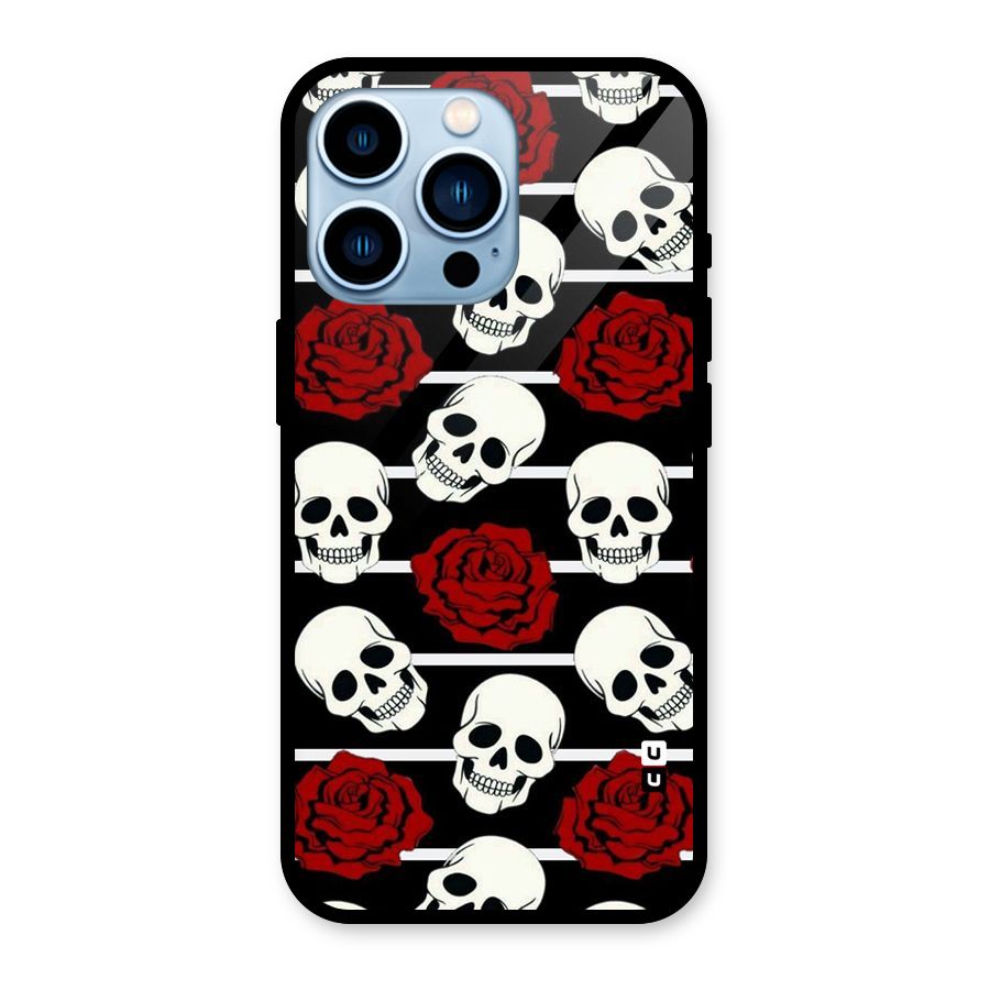 Adorable Skulls Glass Back Case for iPhone 13 Pro