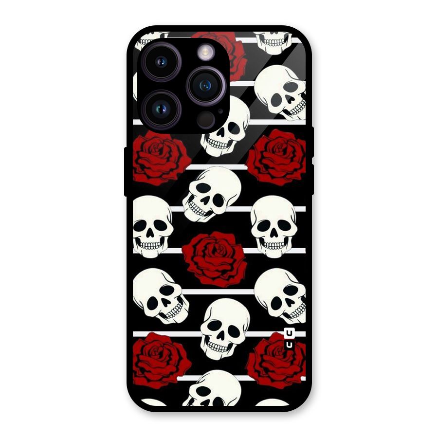 Adorable Skulls Glass Back Case for iPhone 14 Pro Max