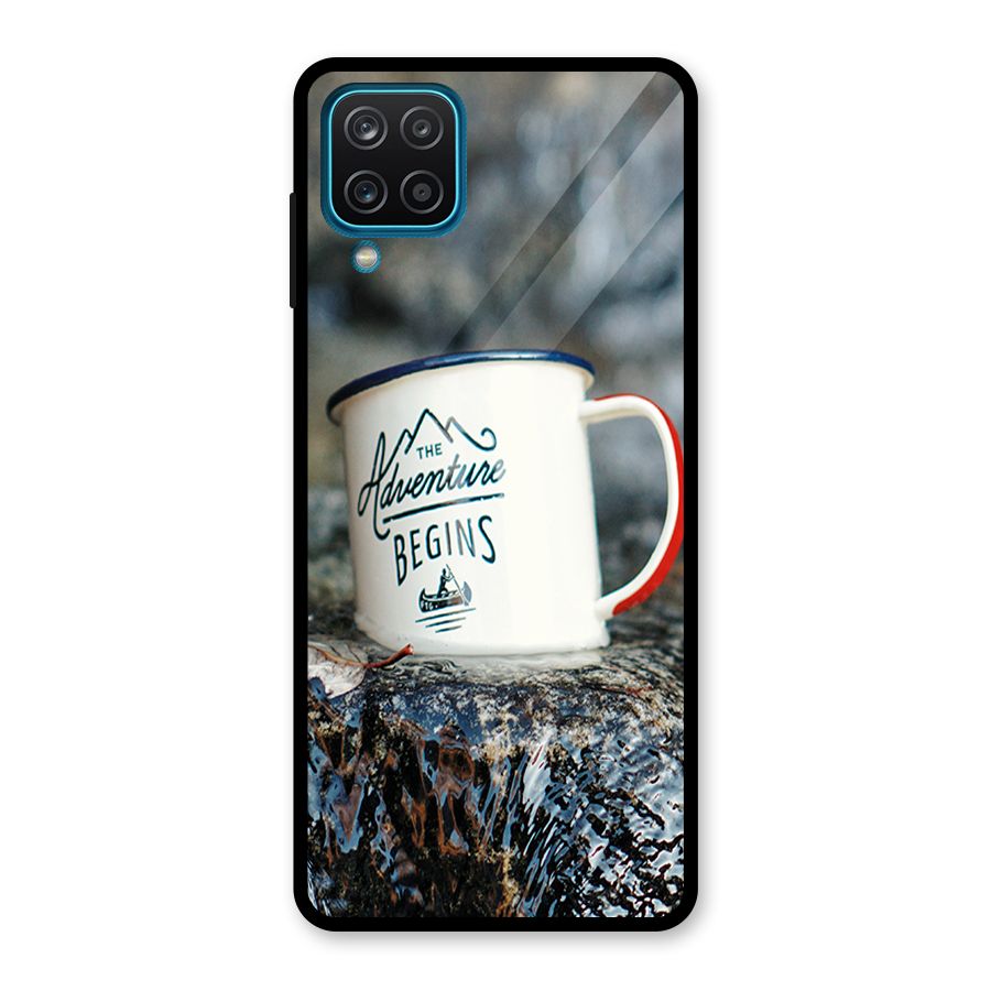 Adventure Begins Glass Back Case for Galaxy A12