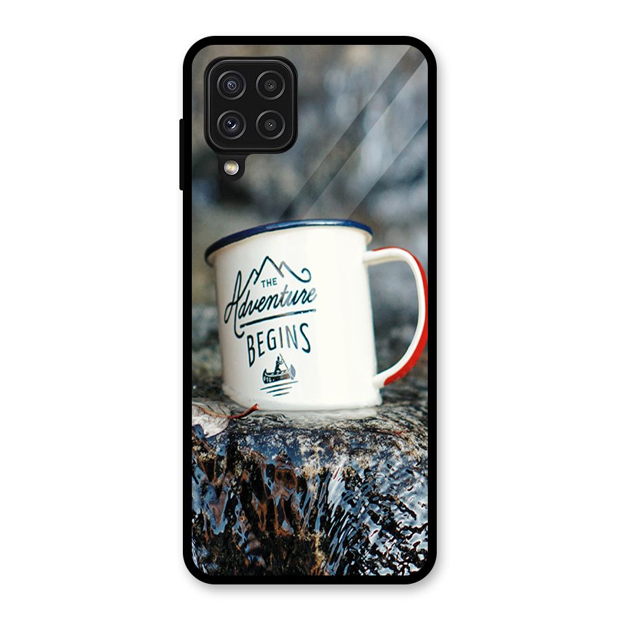 Adventure Begins Glass Back Case for Galaxy A22 4G