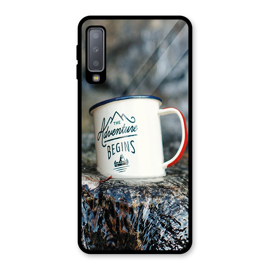 Adventure Begins Glass Back Case for Galaxy A7 (2018)