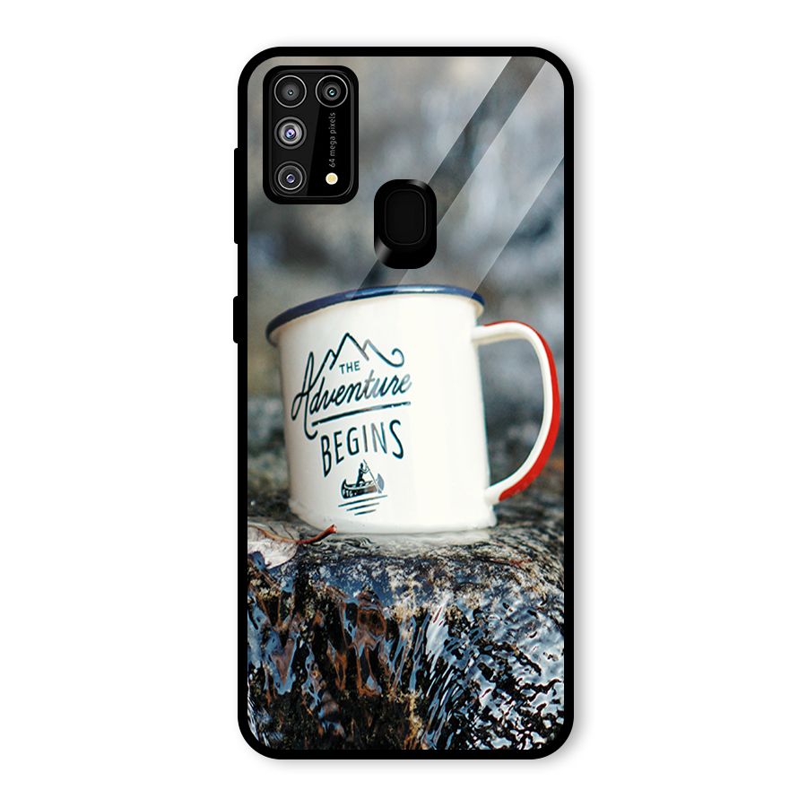 Adventure Begins Glass Back Case for Galaxy F41