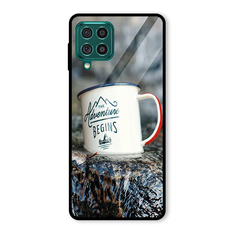 Adventure Begins Glass Back Case for Galaxy F62