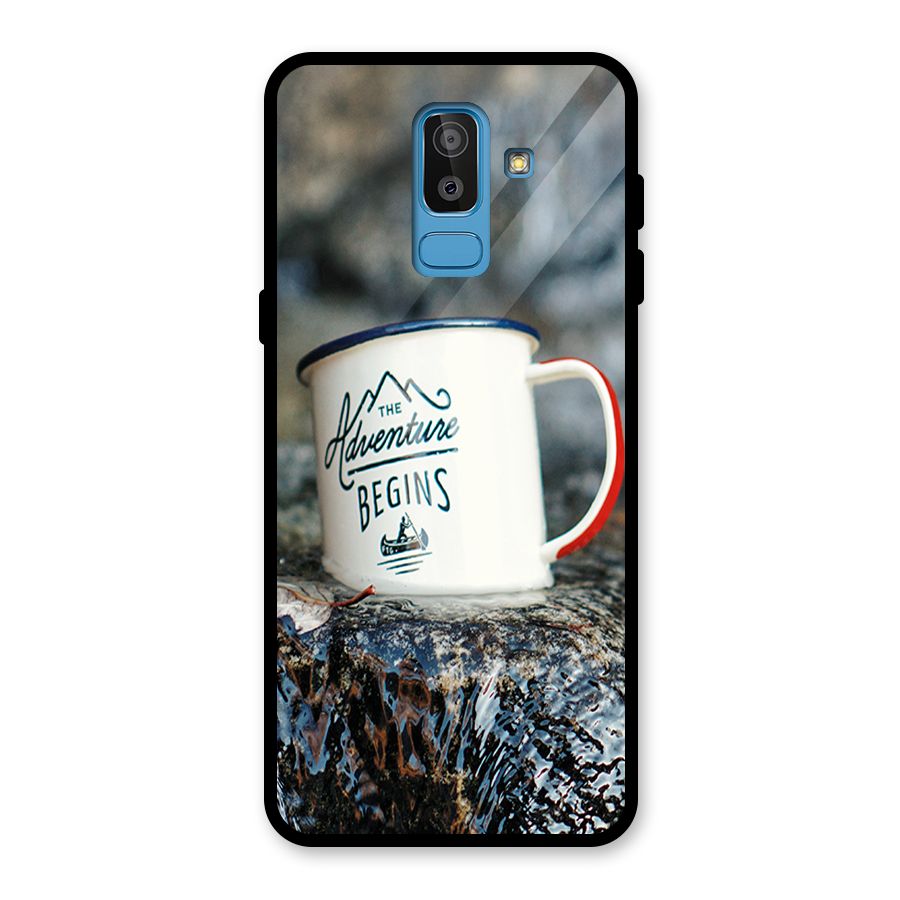 Adventure Begins Glass Back Case for Galaxy J8