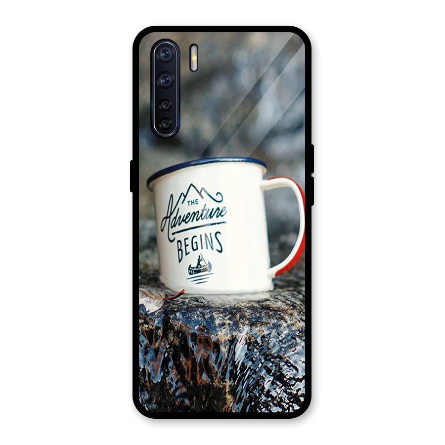 Adventure Begins Glass Back Case for Oppo F15