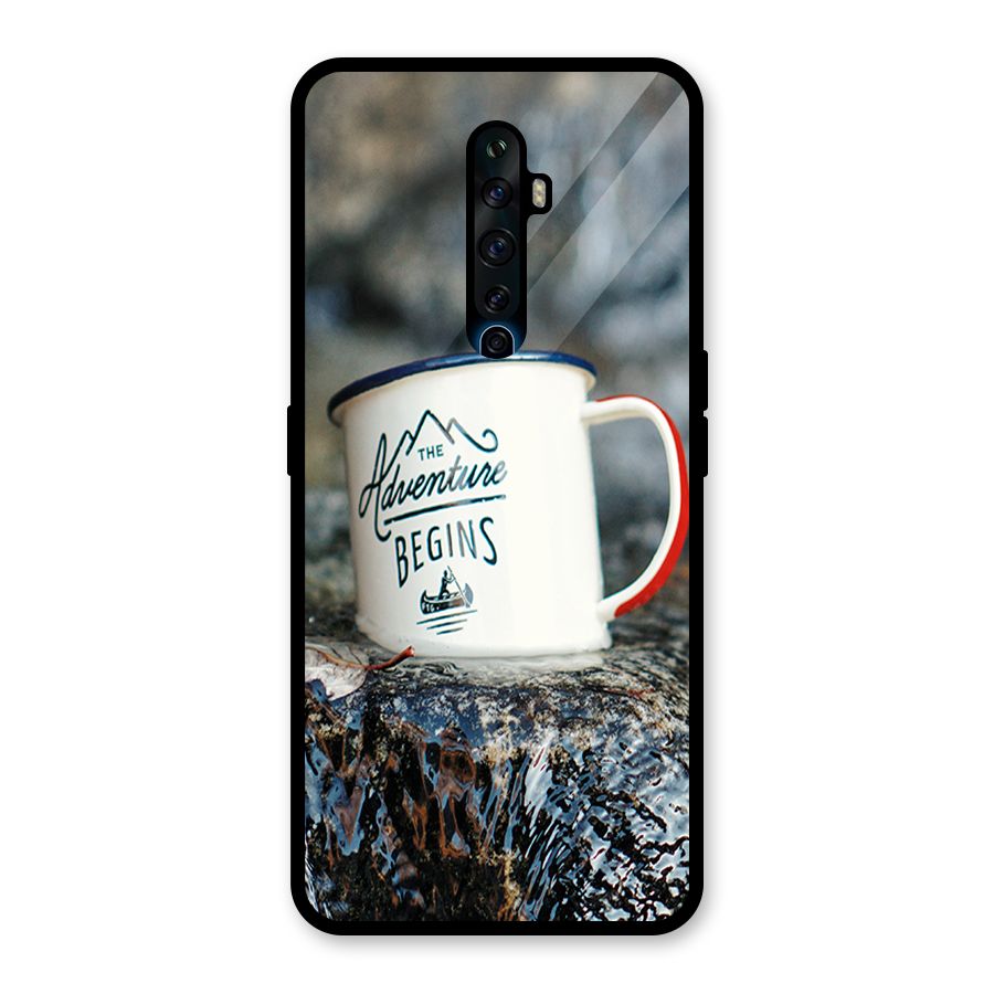 Adventure Begins Glass Back Case for Oppo Reno2 F