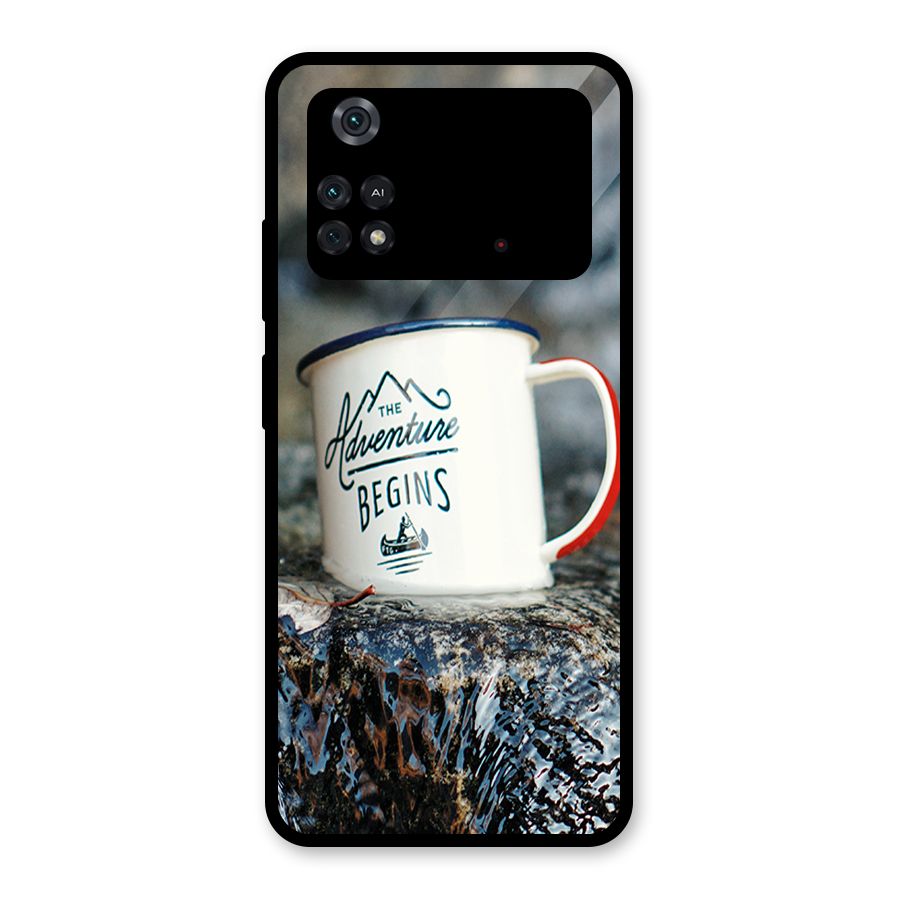 Adventure Begins Glass Back Case for Poco M4 Pro 4G