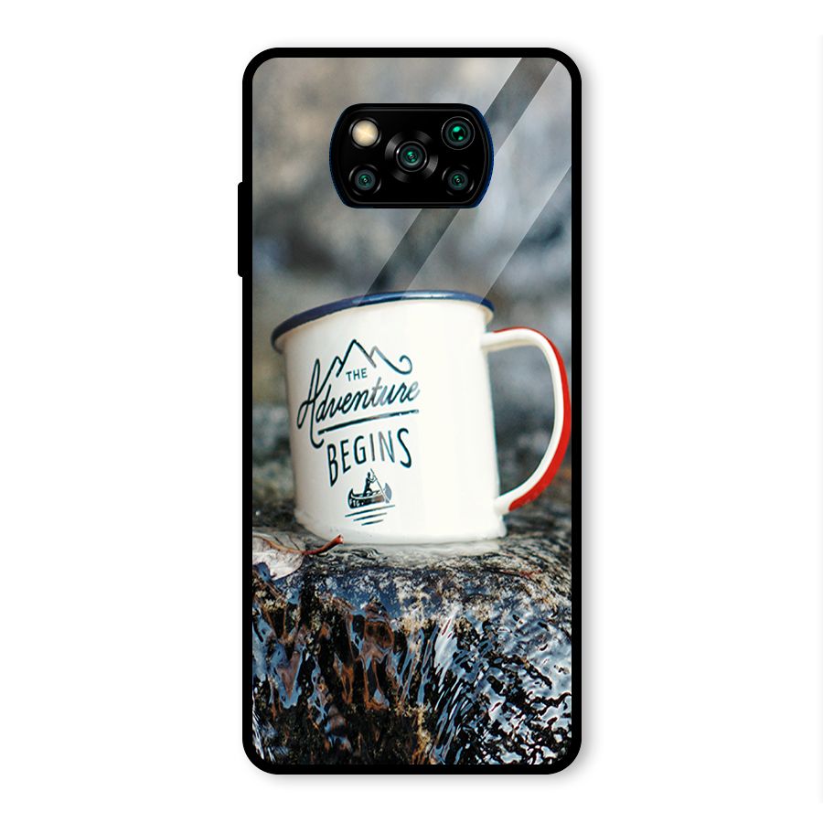 Adventure Begins Glass Back Case for Poco X3 Pro