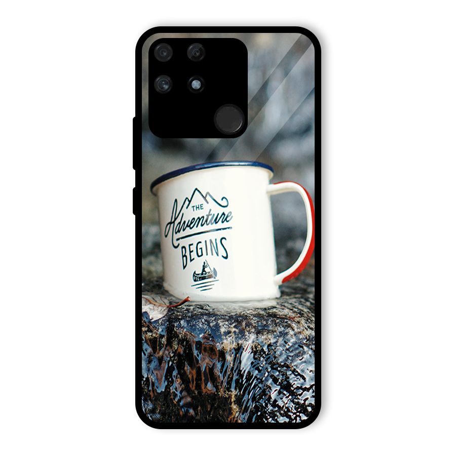 Adventure Begins Glass Back Case for Realme Narzo 50A