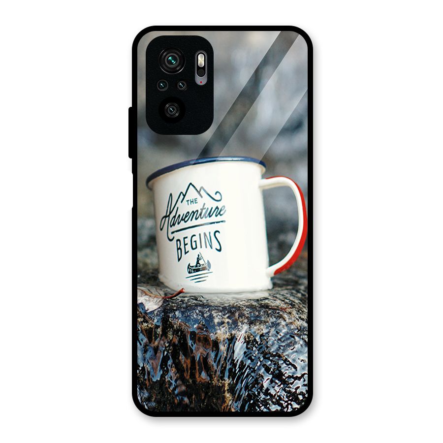 Adventure Begins Glass Back Case for Redmi Note 10