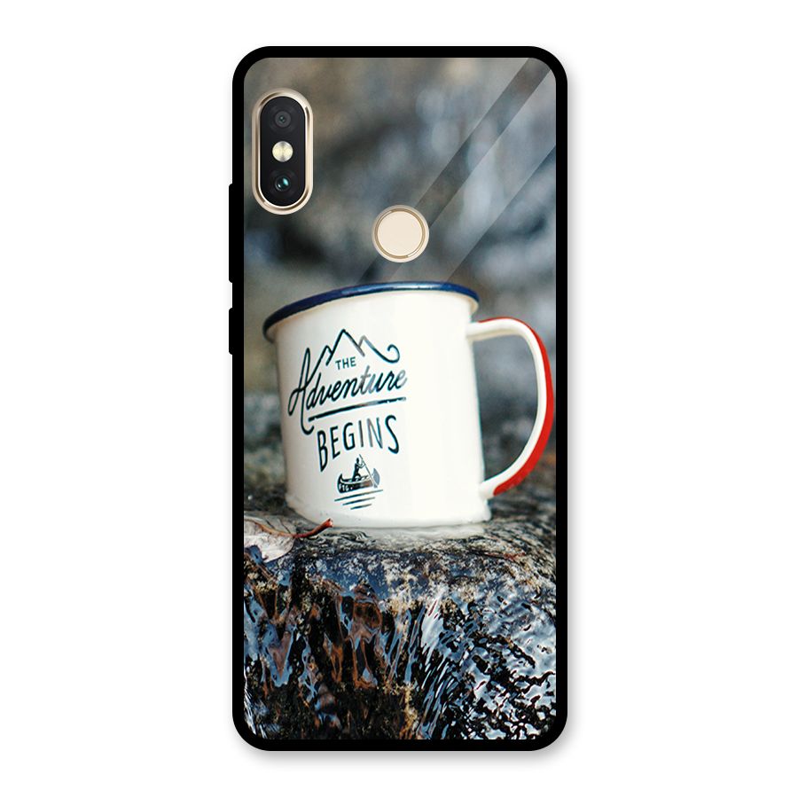 Adventure Begins Glass Back Case for Redmi Note 5 Pro