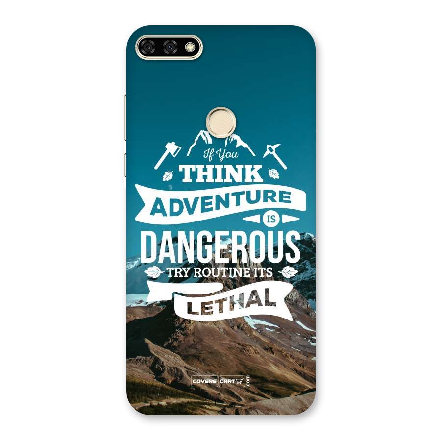 Adventure Dangerous Lethal Back Case for Honor 7A