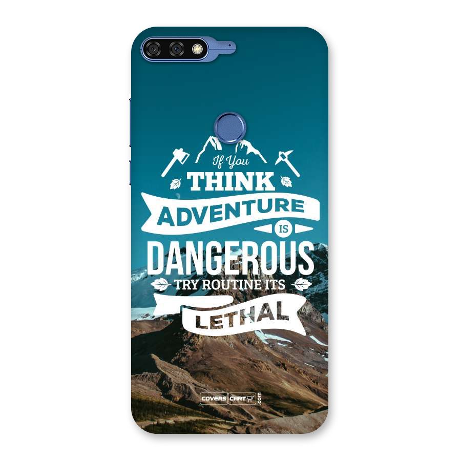 Adventure Dangerous Lethal Back Case for Honor 7C