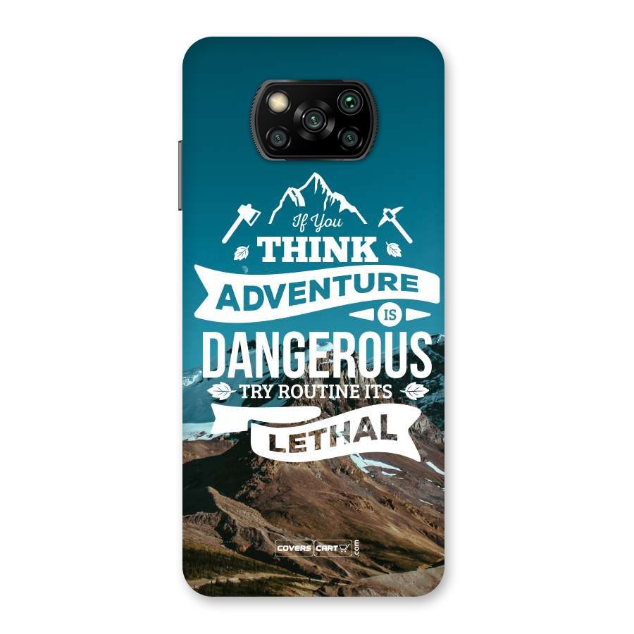 Adventure Dangerous Lethal Back Case for Poco X3