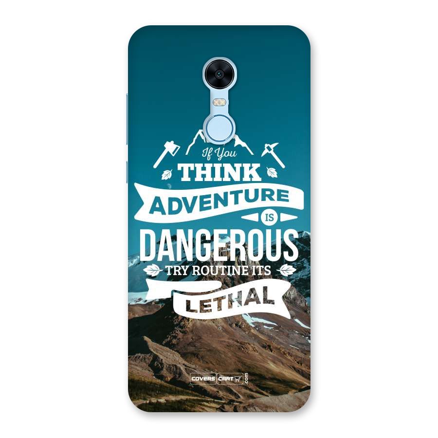 Adventure Dangerous Lethal Back Case for Redmi Note 5