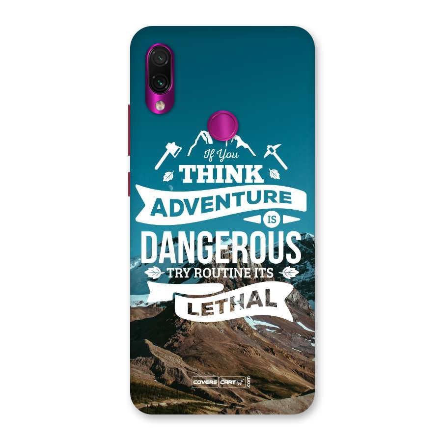 Adventure Dangerous Lethal Back Case for Redmi Note 7 Pro