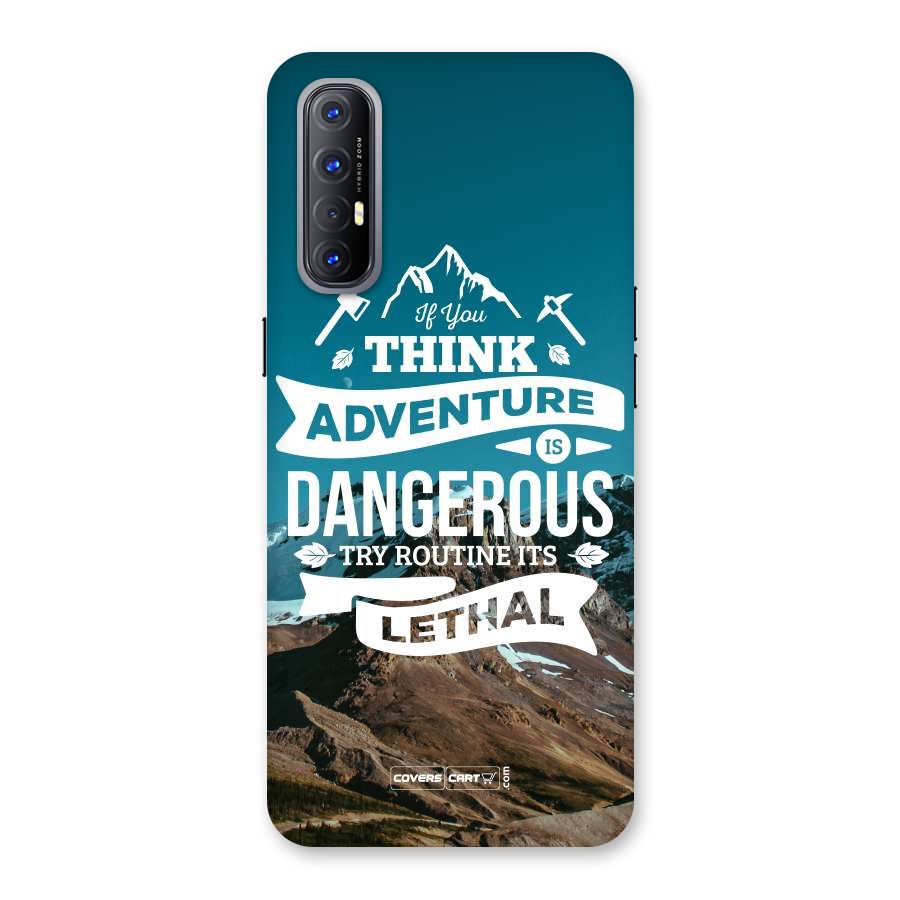 Adventure Dangerous Lethal Back Case for Reno3 Pro