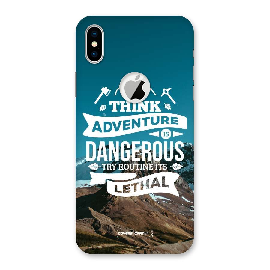 Adventure Dangerous Lethal Back Case for iPhone XS Logo Cut