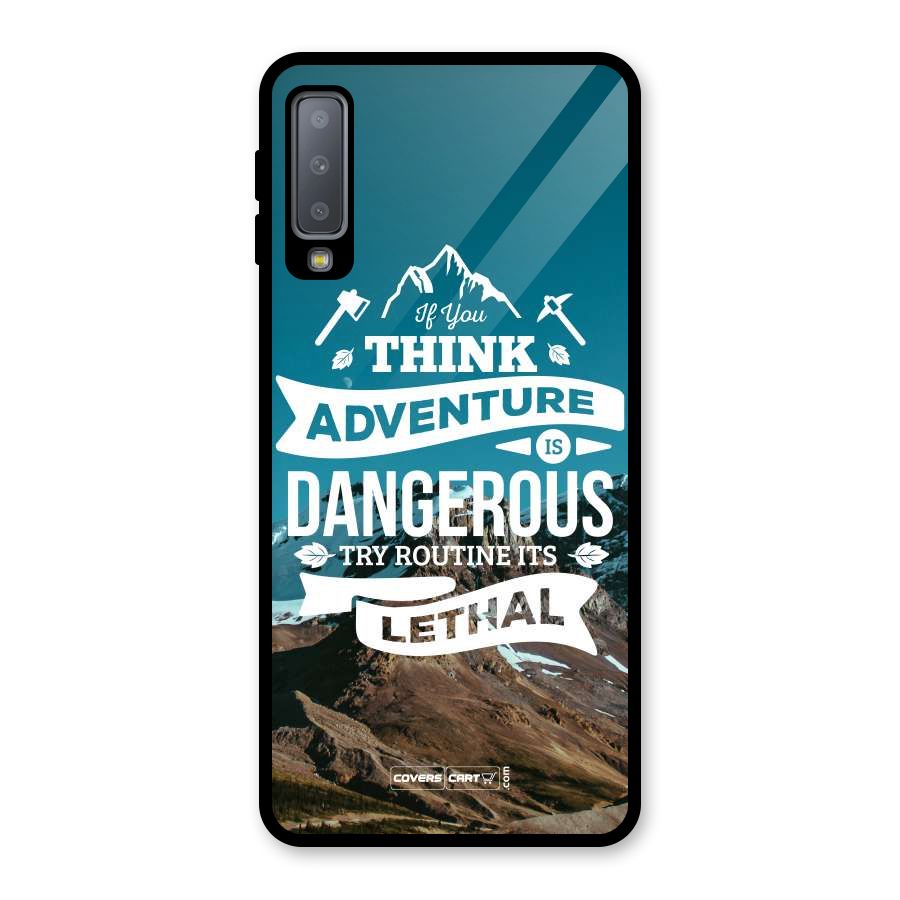 Adventure Dangerous Lethal Glass Back Case for Galaxy A7 (2018)