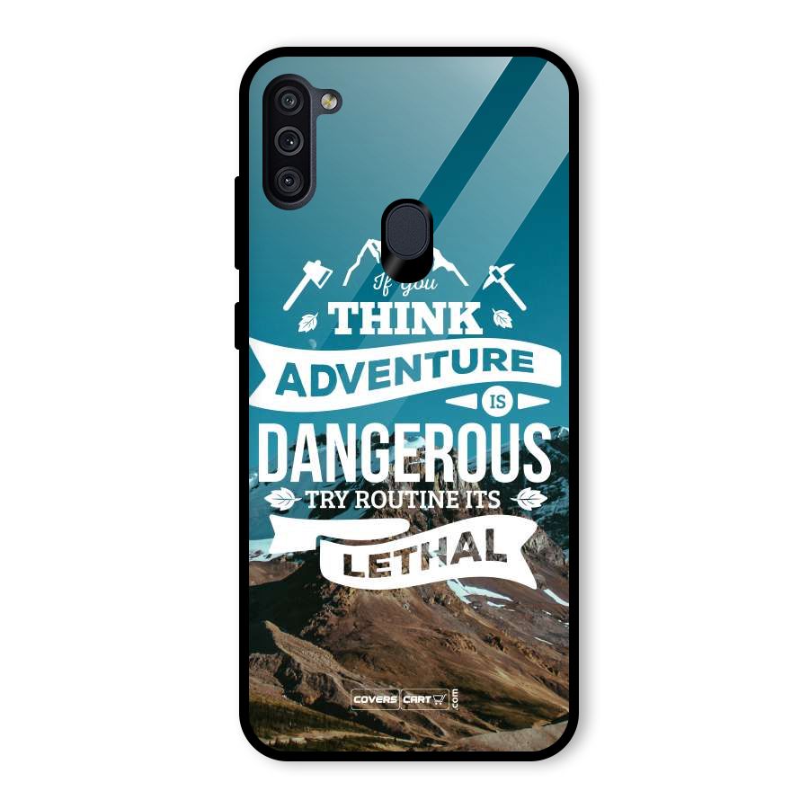 Adventure Dangerous Lethal Glass Back Case for Galaxy M11