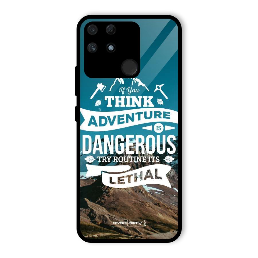 Adventure Dangerous Lethal Glass Back Case for Realme Narzo 50A