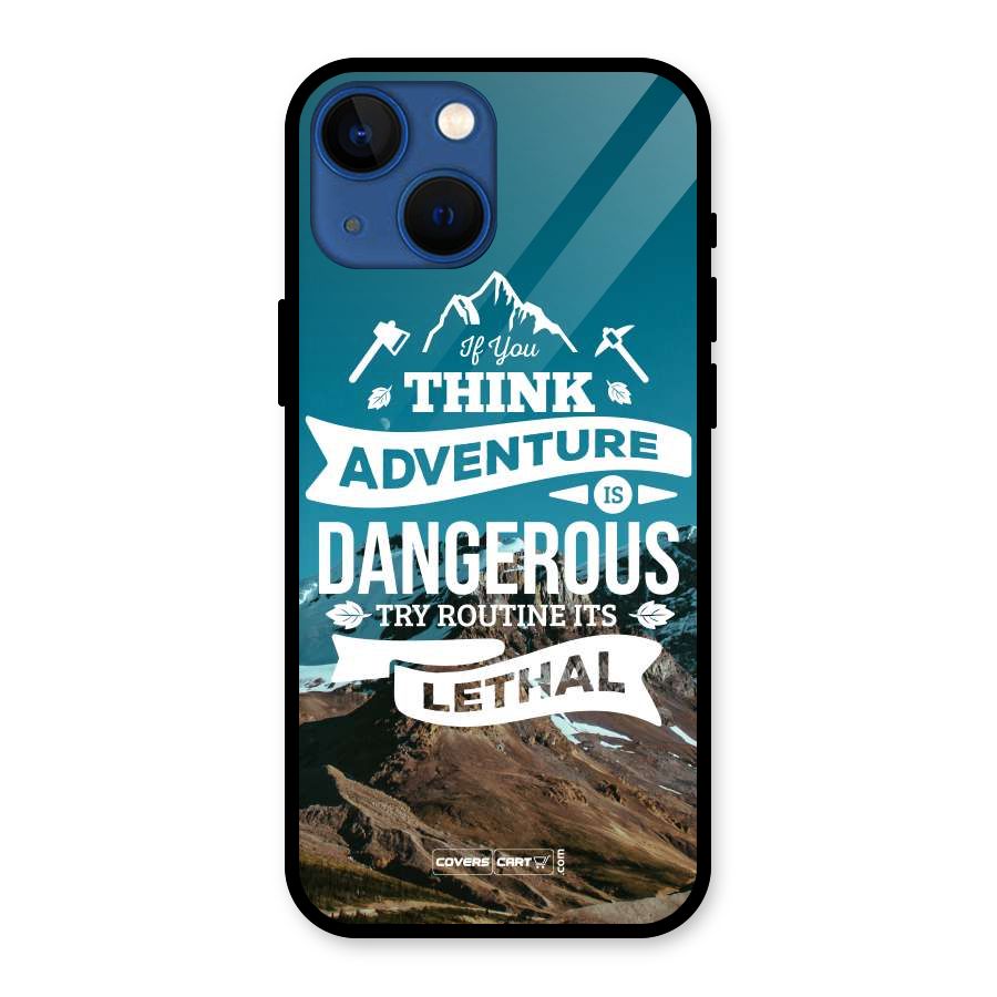 Adventure Dangerous Lethal Glass Back Case for iPhone 13 Mini